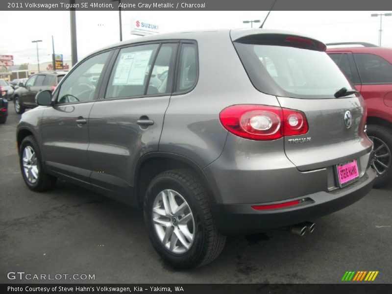 Alpine Gray Metallic / Charcoal 2011 Volkswagen Tiguan SE 4Motion