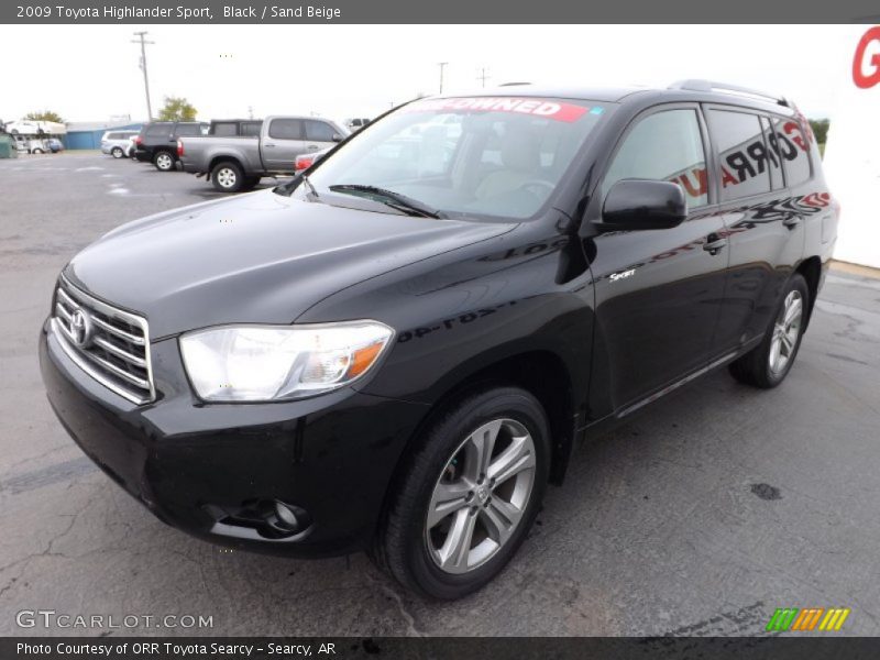 Black / Sand Beige 2009 Toyota Highlander Sport