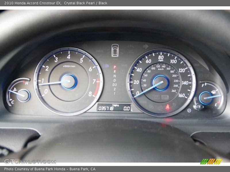 Crystal Black Pearl / Black 2010 Honda Accord Crosstour EX