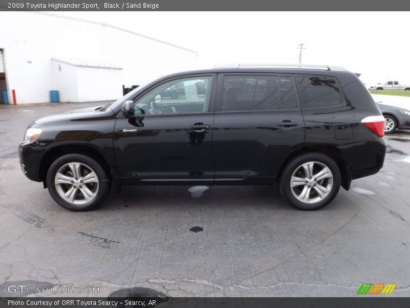 Black / Sand Beige 2009 Toyota Highlander Sport