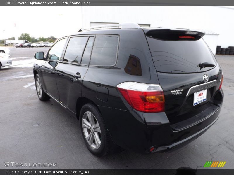 Black / Sand Beige 2009 Toyota Highlander Sport