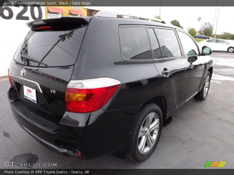Black / Sand Beige 2009 Toyota Highlander Sport