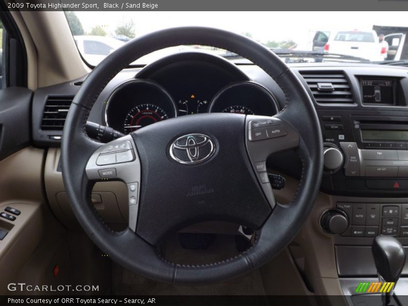 Black / Sand Beige 2009 Toyota Highlander Sport
