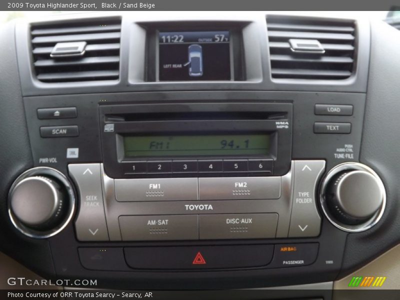 Audio System of 2009 Highlander Sport