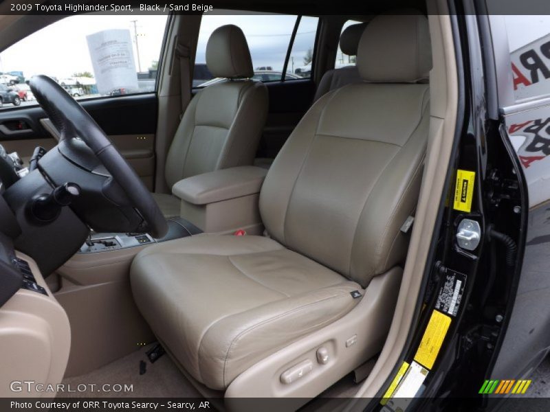  2009 Highlander Sport Sand Beige Interior