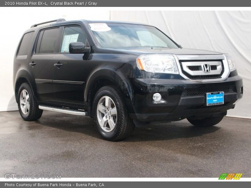 Crystal Black Pearl / Gray 2010 Honda Pilot EX-L