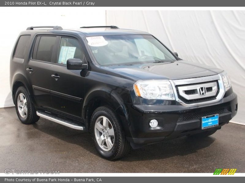 Crystal Black Pearl / Gray 2010 Honda Pilot EX-L