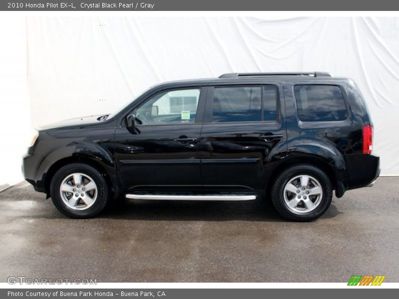 Crystal Black Pearl / Gray 2010 Honda Pilot EX-L