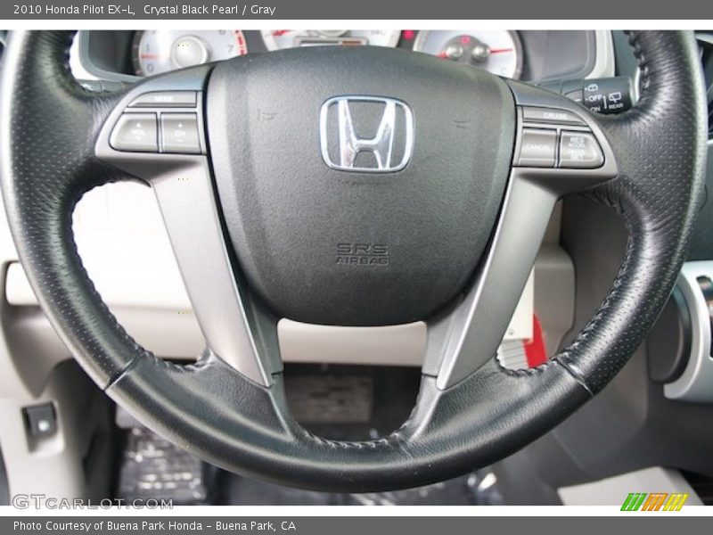 Crystal Black Pearl / Gray 2010 Honda Pilot EX-L