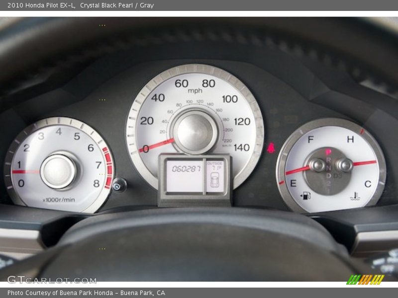 Crystal Black Pearl / Gray 2010 Honda Pilot EX-L