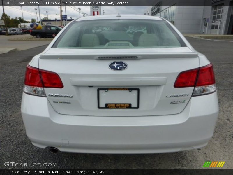 Satin White Pearl / Warm Ivory Leather 2013 Subaru Legacy 2.5i Limited