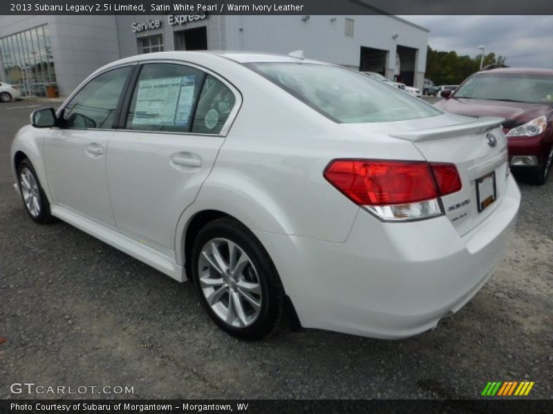 Satin White Pearl / Warm Ivory Leather 2013 Subaru Legacy 2.5i Limited
