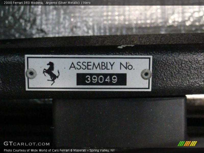 Info Tag of 2000 360 Modena