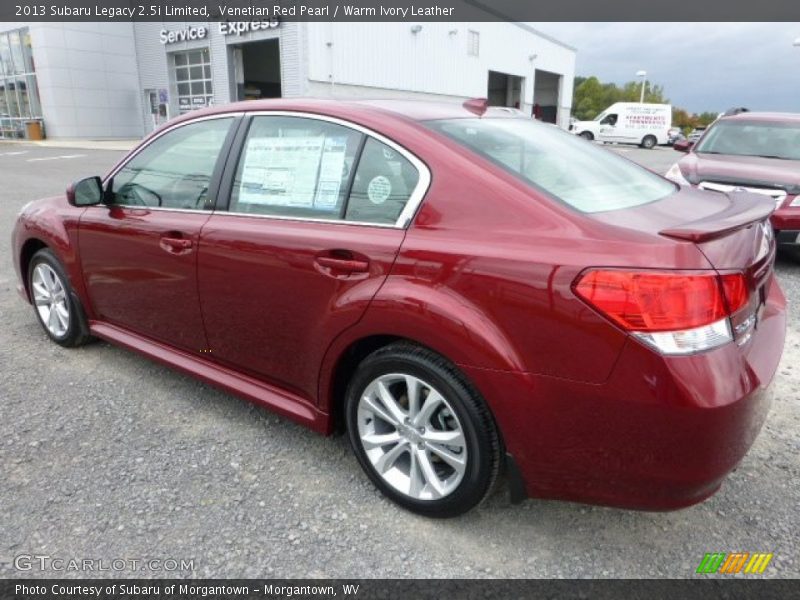 Venetian Red Pearl / Warm Ivory Leather 2013 Subaru Legacy 2.5i Limited