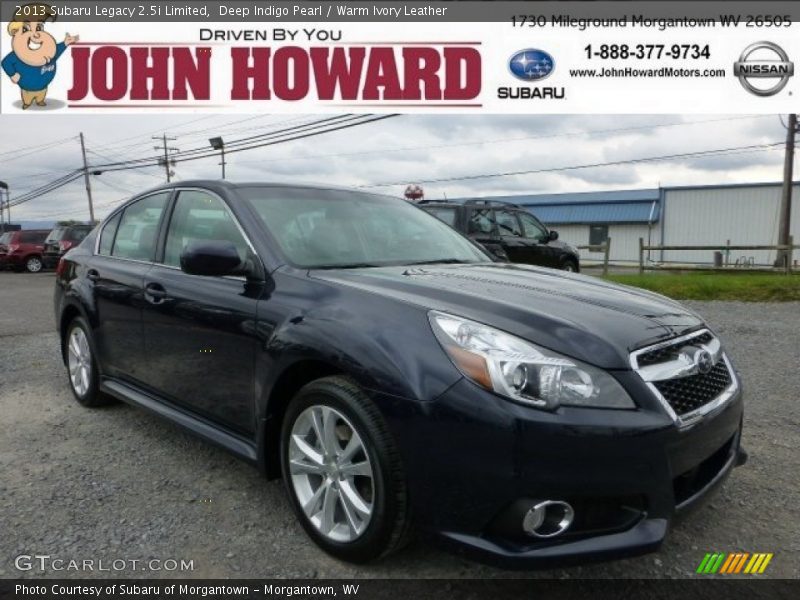 Deep Indigo Pearl / Warm Ivory Leather 2013 Subaru Legacy 2.5i Limited