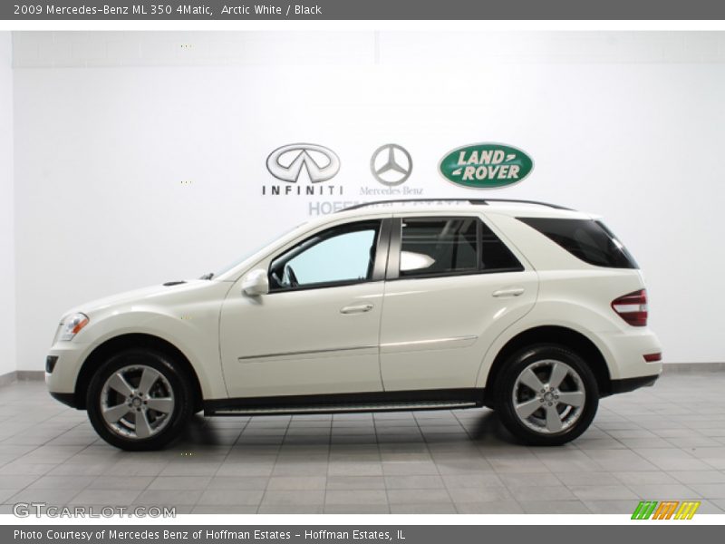 Arctic White / Black 2009 Mercedes-Benz ML 350 4Matic