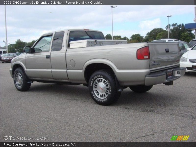 Pewter Metallic / Graphite 2001 GMC Sonoma SL Extended Cab 4x4