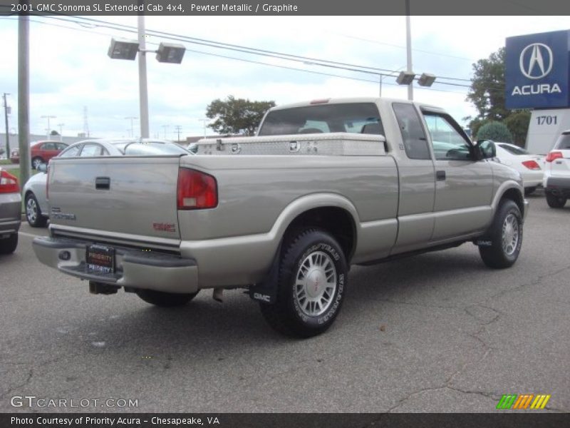 Pewter Metallic / Graphite 2001 GMC Sonoma SL Extended Cab 4x4