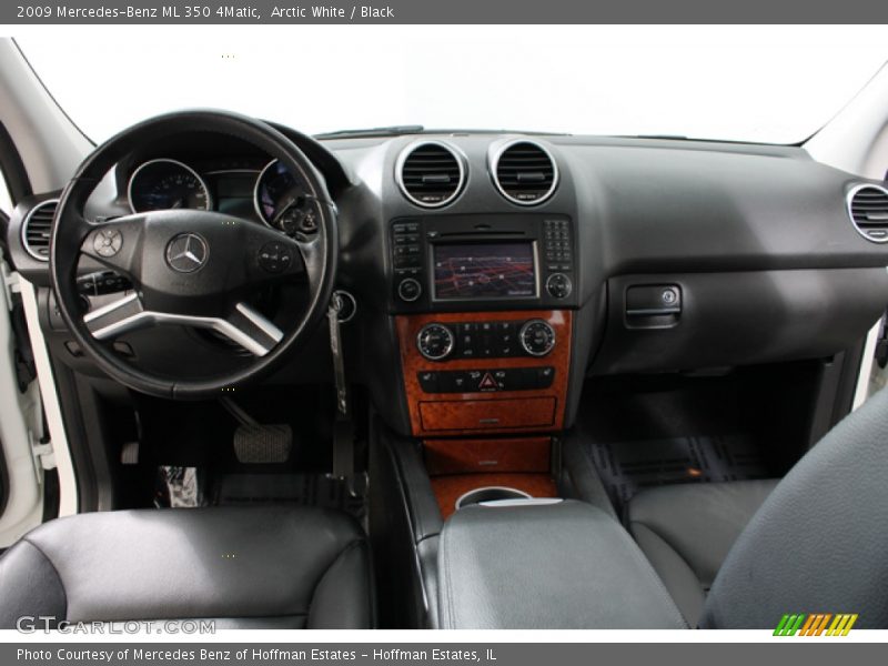 Arctic White / Black 2009 Mercedes-Benz ML 350 4Matic