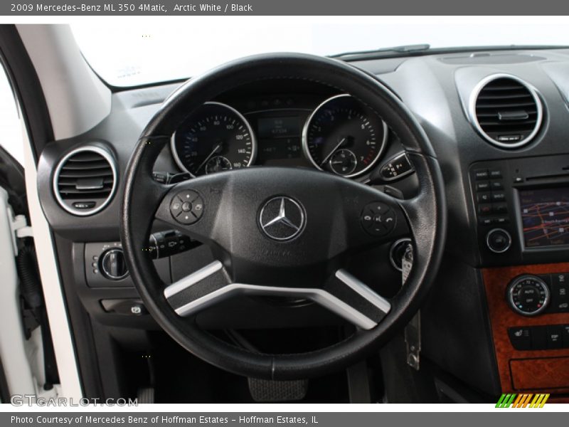 Arctic White / Black 2009 Mercedes-Benz ML 350 4Matic