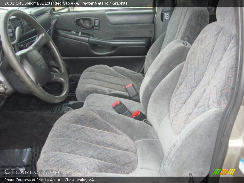Pewter Metallic / Graphite 2001 GMC Sonoma SL Extended Cab 4x4