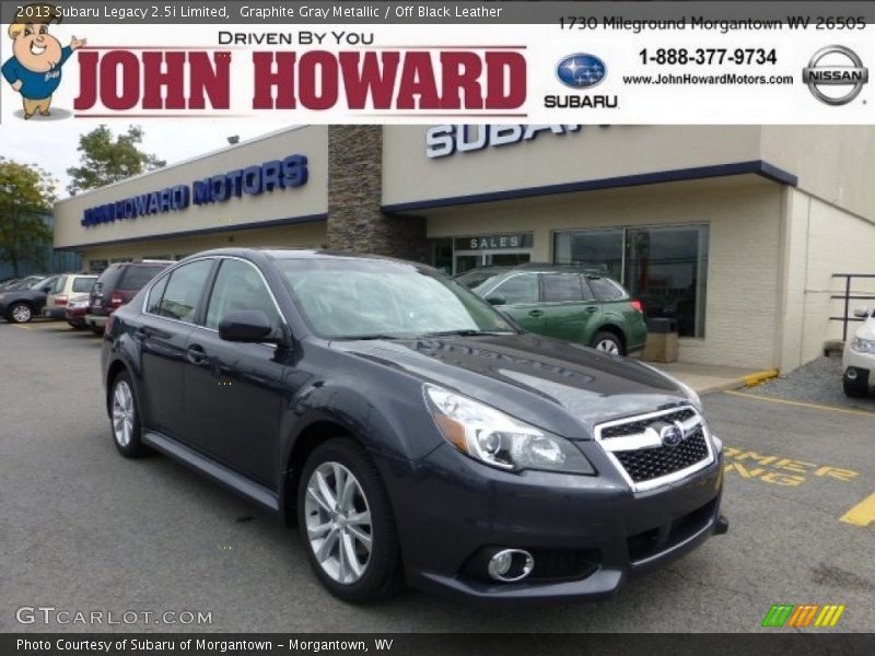 Graphite Gray Metallic / Off Black Leather 2013 Subaru Legacy 2.5i Limited