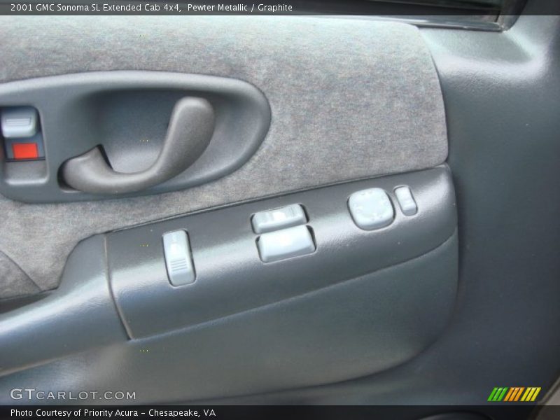 Pewter Metallic / Graphite 2001 GMC Sonoma SL Extended Cab 4x4