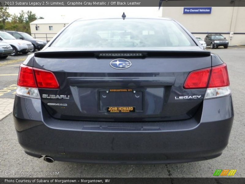 Graphite Gray Metallic / Off Black Leather 2013 Subaru Legacy 2.5i Limited