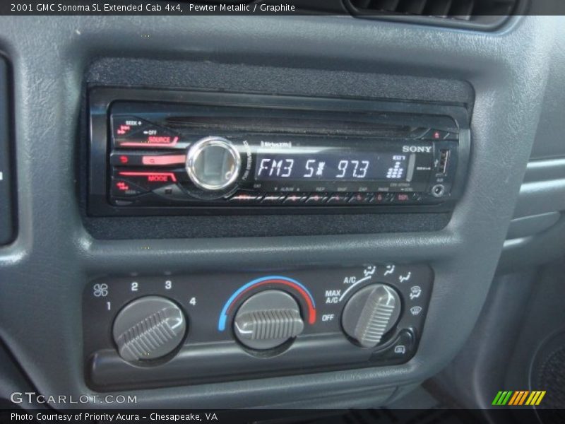 Pewter Metallic / Graphite 2001 GMC Sonoma SL Extended Cab 4x4