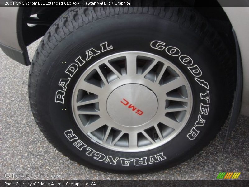 Pewter Metallic / Graphite 2001 GMC Sonoma SL Extended Cab 4x4