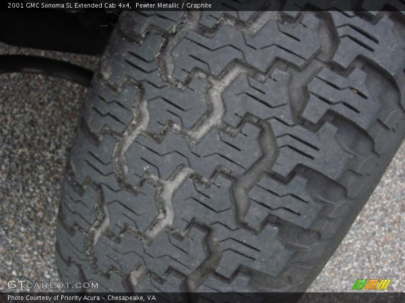 Pewter Metallic / Graphite 2001 GMC Sonoma SL Extended Cab 4x4
