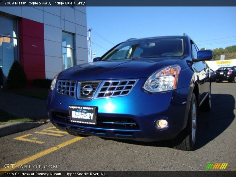 Indigo Blue / Gray 2009 Nissan Rogue S AWD