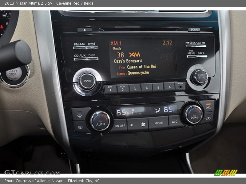 Controls of 2013 Altima 2.5 SV