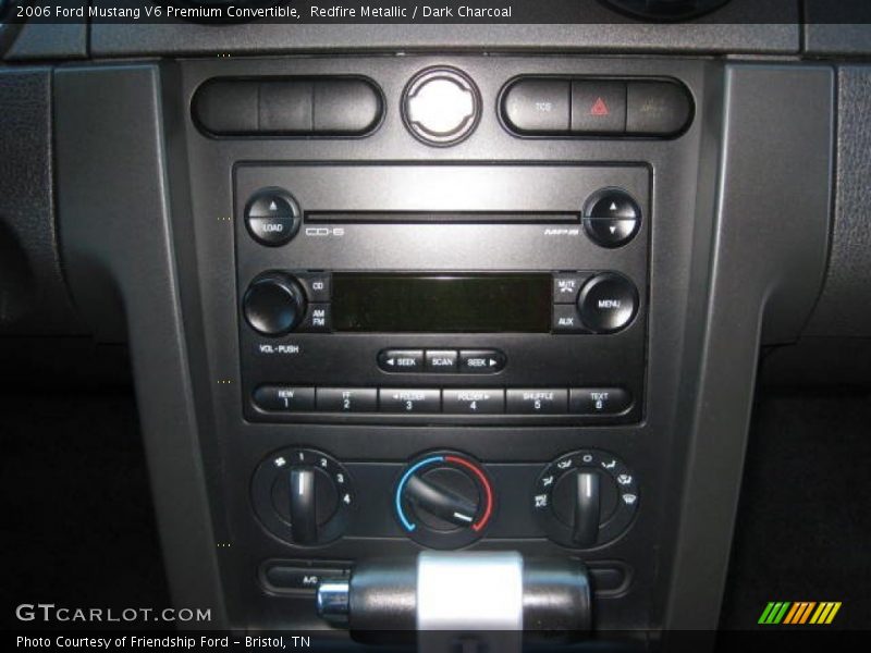 Controls of 2006 Mustang V6 Premium Convertible