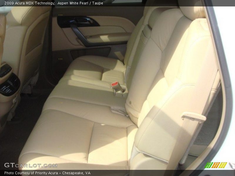 Aspen White Pearl / Taupe 2009 Acura MDX Technology