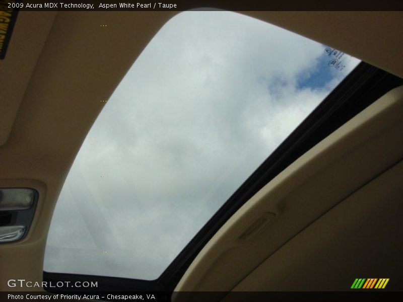 Aspen White Pearl / Taupe 2009 Acura MDX Technology