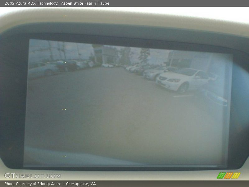 Aspen White Pearl / Taupe 2009 Acura MDX Technology