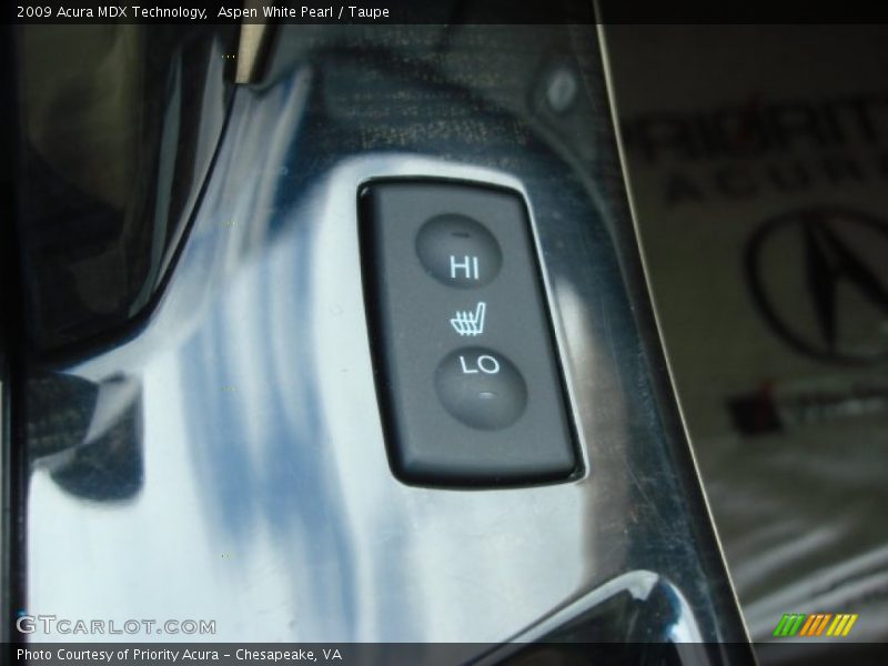 Aspen White Pearl / Taupe 2009 Acura MDX Technology