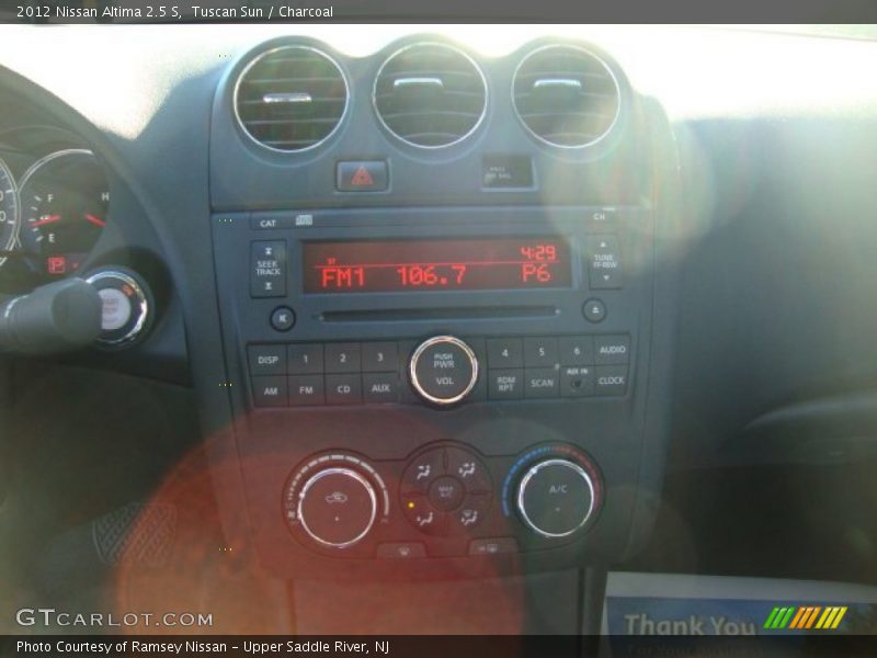 Tuscan Sun / Charcoal 2012 Nissan Altima 2.5 S