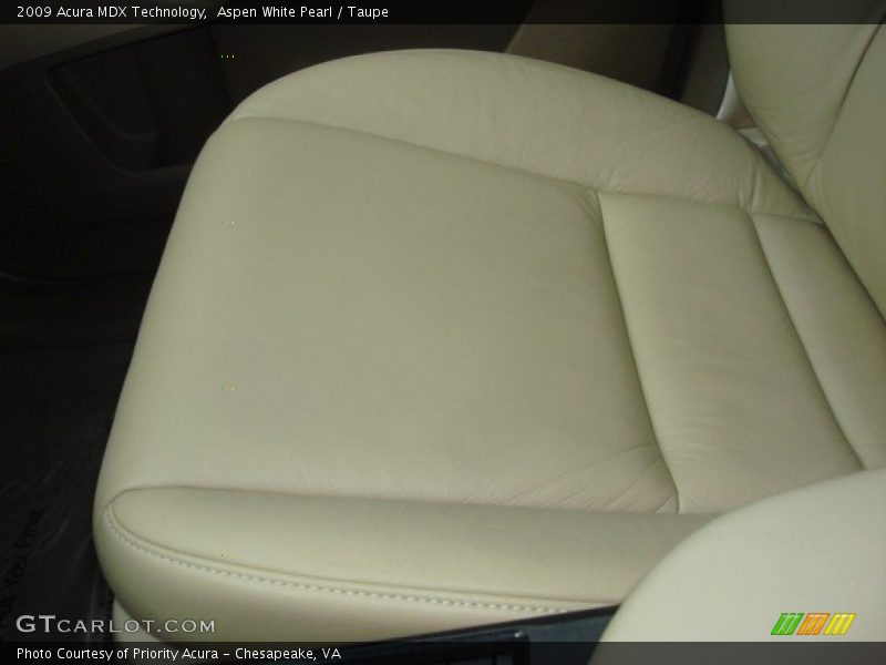 Aspen White Pearl / Taupe 2009 Acura MDX Technology