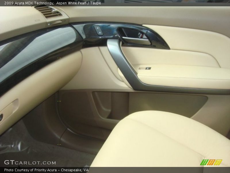 Aspen White Pearl / Taupe 2009 Acura MDX Technology