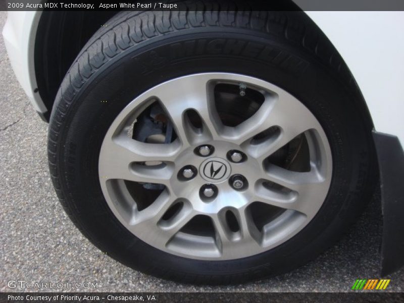 Aspen White Pearl / Taupe 2009 Acura MDX Technology