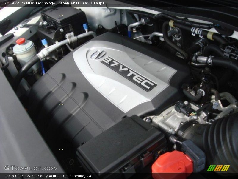 Aspen White Pearl / Taupe 2009 Acura MDX Technology