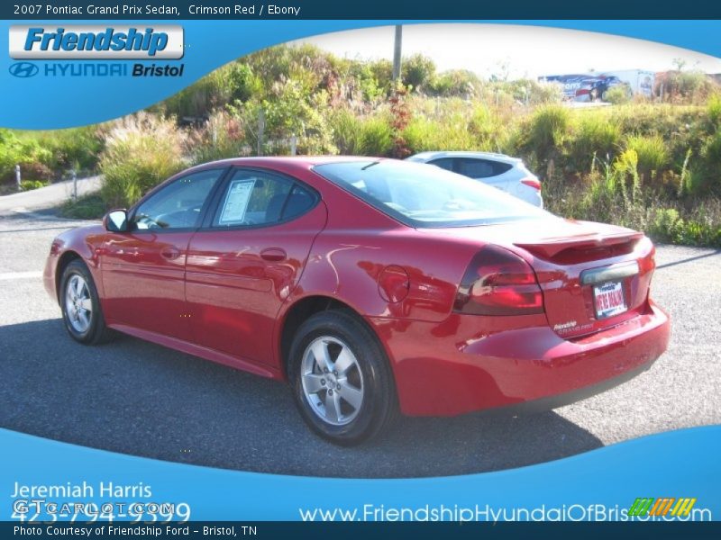 Crimson Red / Ebony 2007 Pontiac Grand Prix Sedan