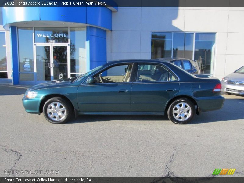 Noble Green Pearl / Ivory 2002 Honda Accord SE Sedan