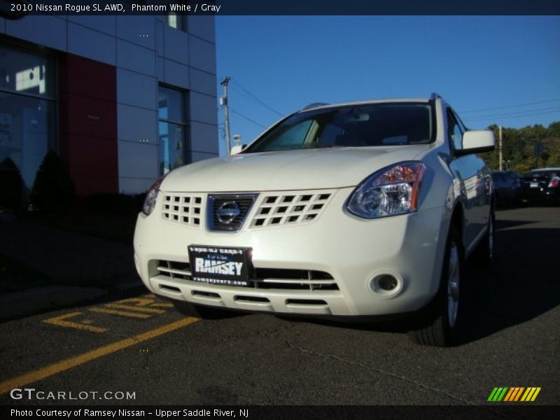 Phantom White / Gray 2010 Nissan Rogue SL AWD
