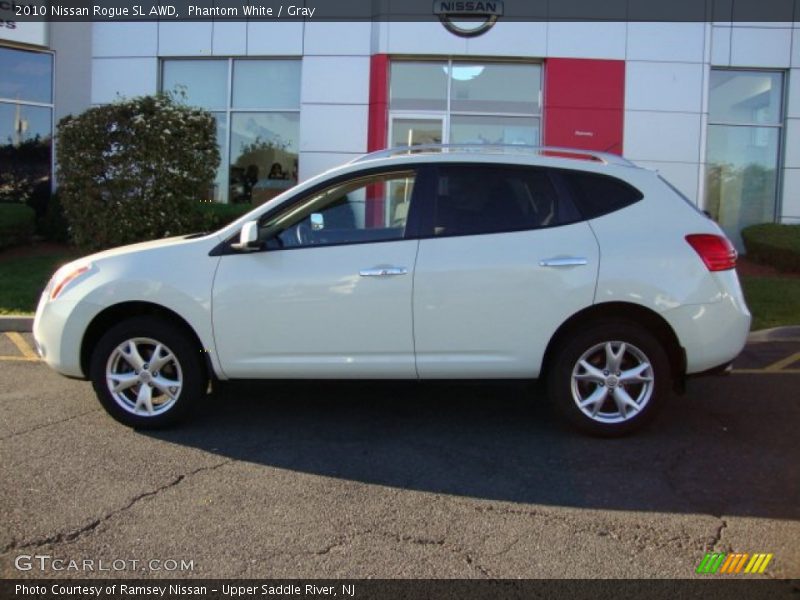 Phantom White / Gray 2010 Nissan Rogue SL AWD