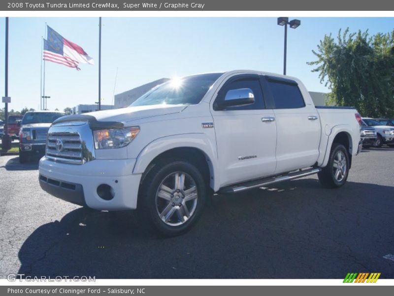 Super White / Graphite Gray 2008 Toyota Tundra Limited CrewMax