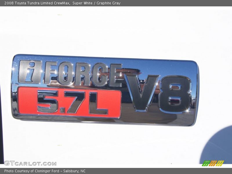 Super White / Graphite Gray 2008 Toyota Tundra Limited CrewMax