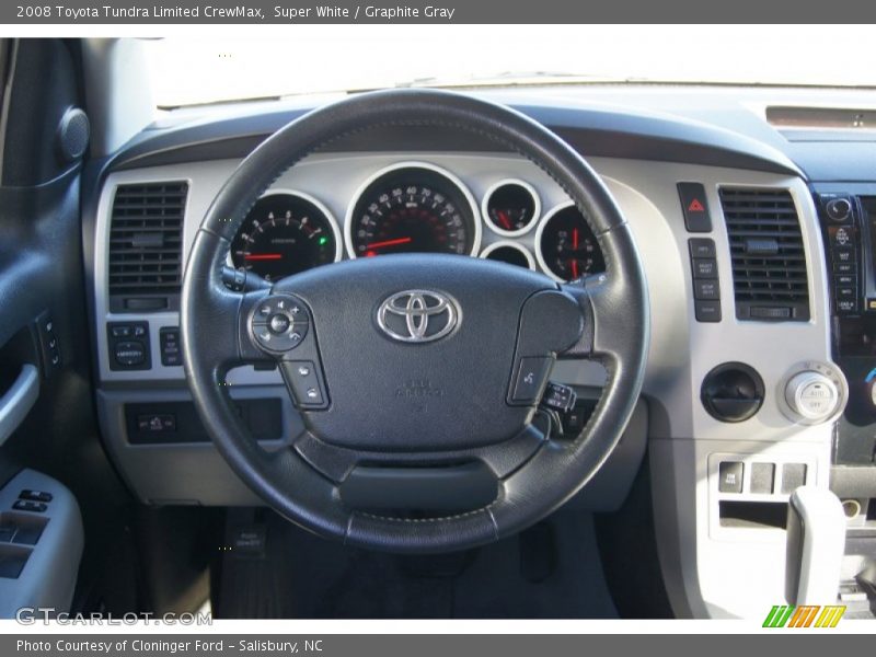 Super White / Graphite Gray 2008 Toyota Tundra Limited CrewMax